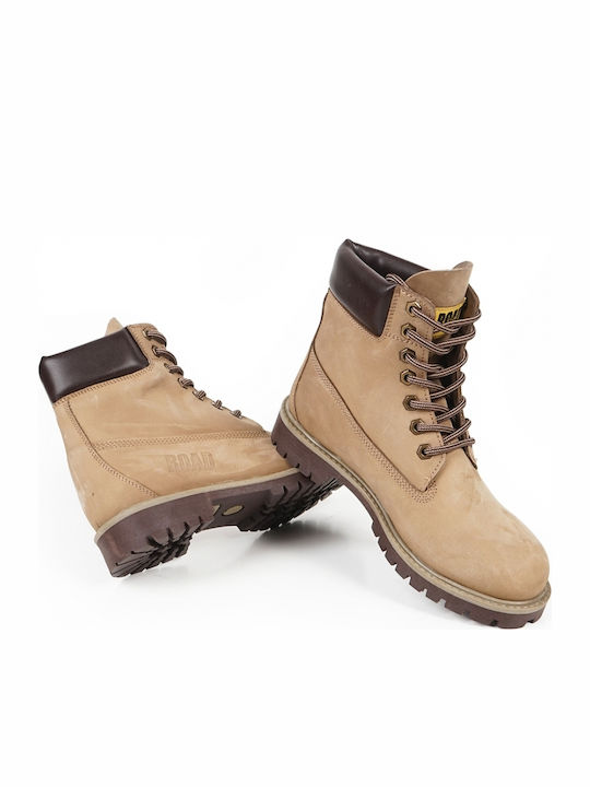 Leder Stiefeletten Damen Braun