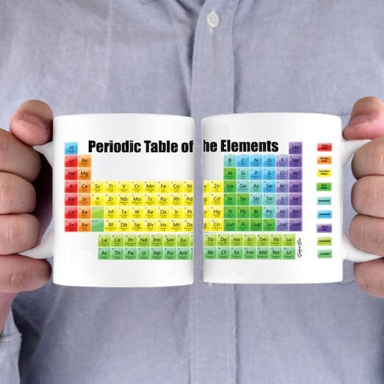 With The Periodic Table of Elements For Chemistry Enthusiasts Mug Ceramic White