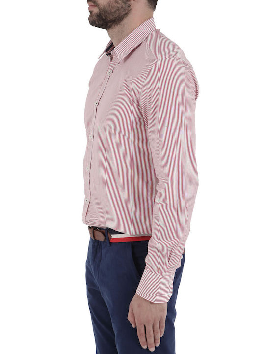 Antony Morato Men's Shirt Long Sleeve Cotton Polka Dot Pink