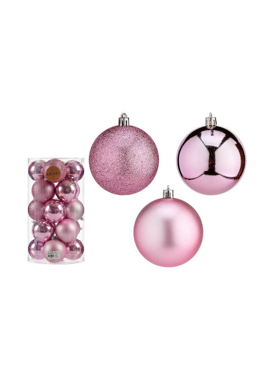 Krist+ Ornament de Crăciun Set Plastic Pink 6buc