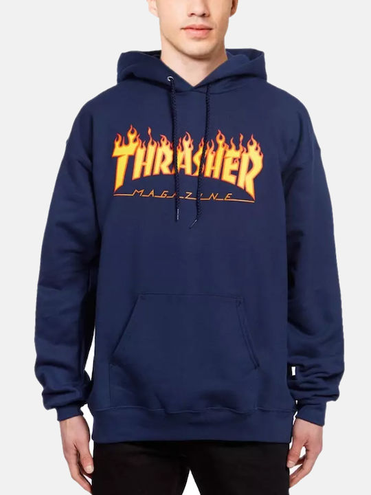 Thrasher Men's Sweatshirt with Hood Navy Blue