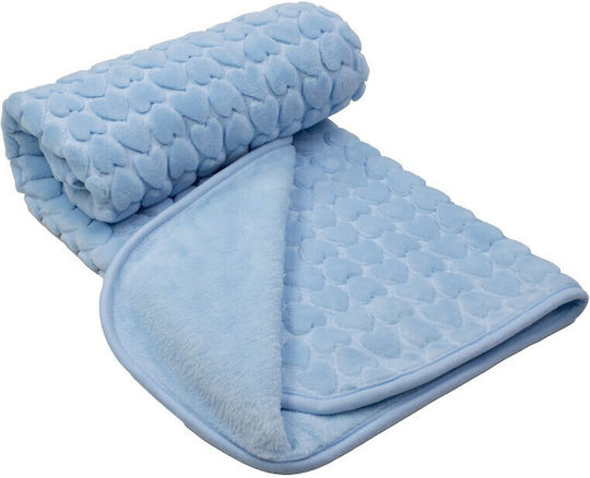 Kamtex Baby Одеяло Детско легло Велур Синьо 115x100см.