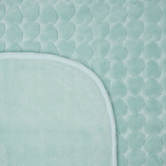 Kamtex Baby Κουβέρτα Κούνιας Βελουτέ Τιρκουάζ 115x100εκ.