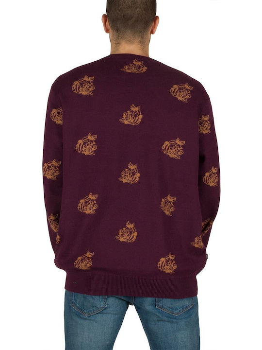 Obey Men's Sweatshirt Eggplant.