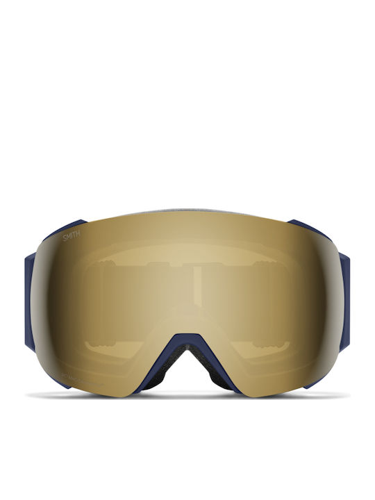 Smith Mag Μάσκα Σκι & Snowboard Ενηλίκων Μαύρη με Φακό Καθρέπτη σε Μαύρο Χρώμα