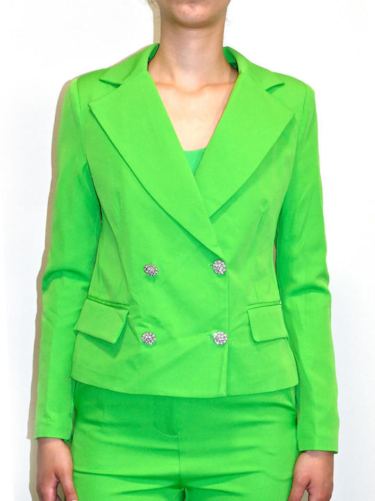 Hellen Batterr Women's Green Set with High-waisted Trousers