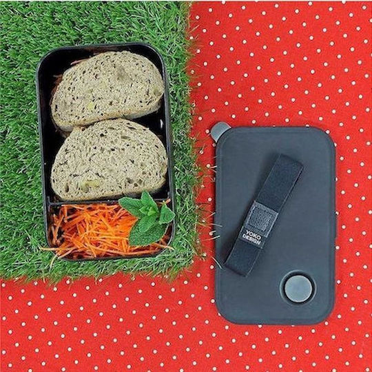 Yoko Design Plastic Blue Lunch Box With Compartments 1lt