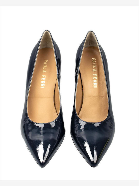 Paola Ferri Leder Pumps Blau