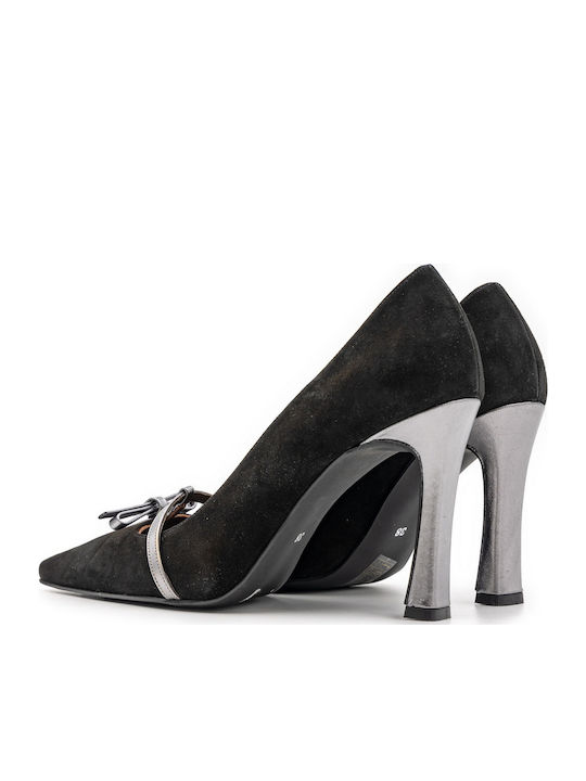 Suede Black Heels