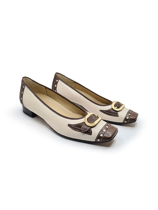 Capri Leder Pumps Beige