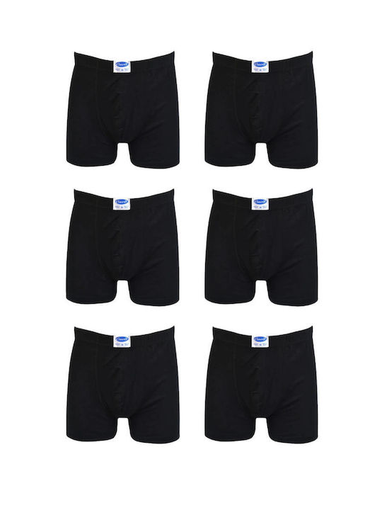 Men's Boxers Black with Patterns 6Pack