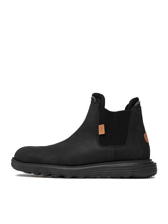 Leder Schwarz Chelsea Stiefeletten Anatomisch