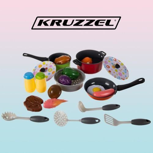 Kruzzel Cooking Toy / Kitchen Utensils Food - Cooking Set With Pots And Accessories 23pcs