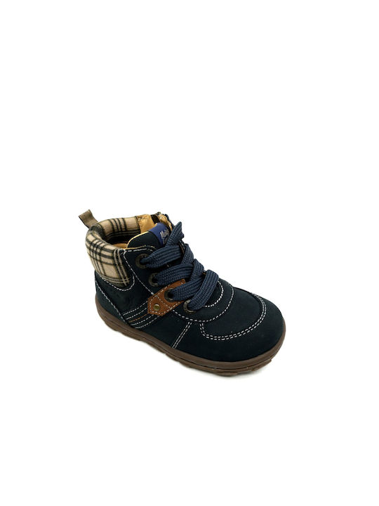 Geox Kids Leather Boots Navy Blue