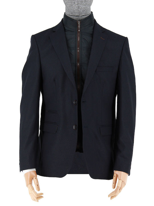 Makis Tselios Fashion Men's Suit Jacket Blue