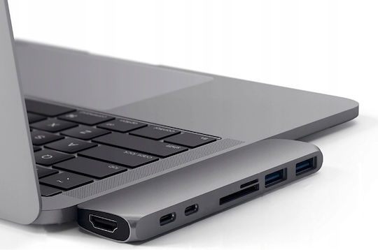 Dual USB-C Docking Station cu HDMI PD Gray (CO2-0117)