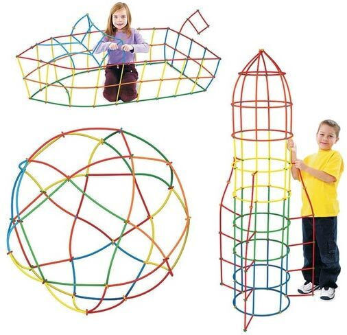 Kruzzel Plastic Construction Toy Educational Straws Connectors for Children 3+ years+ Years