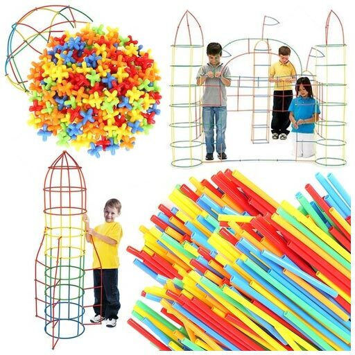 Kruzzel Plastic Construction Toy Educational Straws Connectors for Children 3+ years+ Years