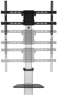 Sbox FS-444 Βάση Τηλεόρασης Δαπέδου έως 86" και 50kg Ασημί