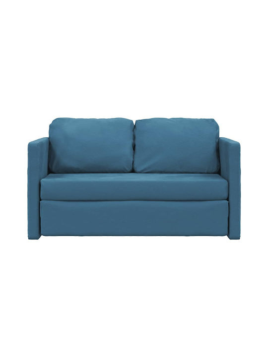 Doppelsitzer Sofa Bett Samt Blau 122x60x55cm