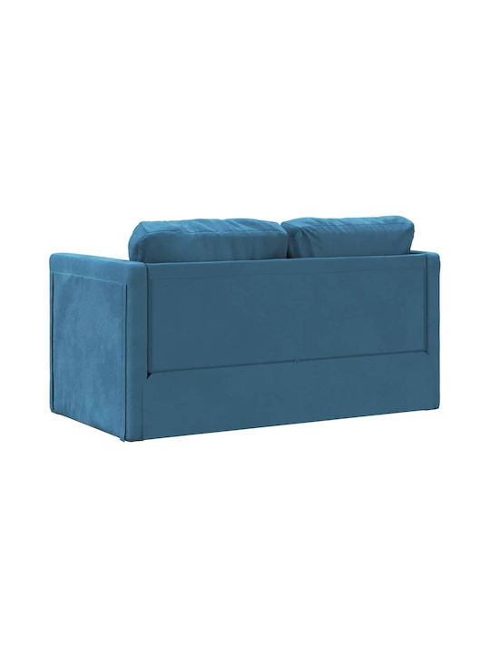 Doppelsitzer Sofa Bett Samt Blau 122x60x55cm