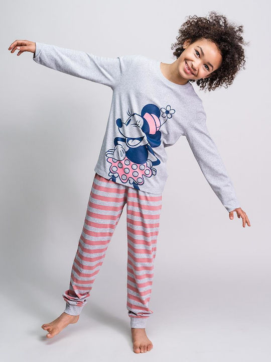 Cerda Παιδική Πιτζάμα Χειμωνιάτικη Γκρι Minnie Mouse