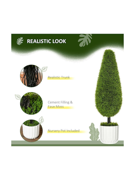Artificial Plant in Small Pot Green 16cm HomCom
