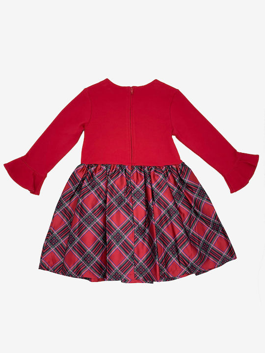 Chicco Kids Dress Checked Long Sleeve red