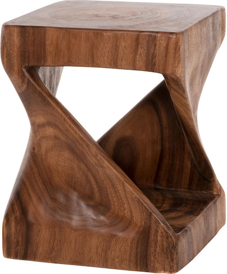 Hocker Für das Wohnzimmer Hölzernes Gebo Walnut 35x35x46.5cm