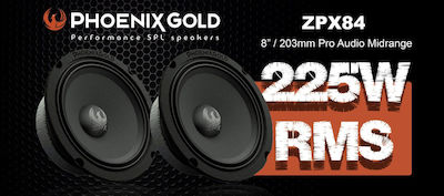 Phoenix Gold Σετ Ηχεία Αυτοκινήτου 8" με 225W RMS (Midrange)