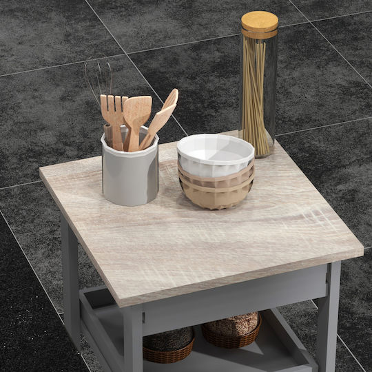 HomCom HomCom Küchenregal Hölzernes 4 Ebenen Blau 37x37x76cm
