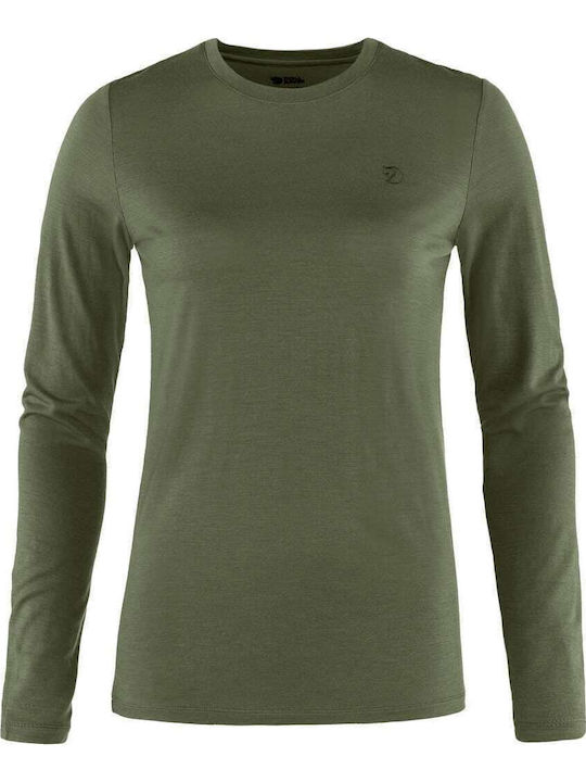 Abisko Wool Women's Blouse Long Sleeve Laurel Green