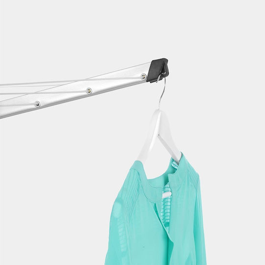 Brabantia Essential Folding Floor Clothes Drying Rack for Garden Made of Aluminum with 40m Hanging Length