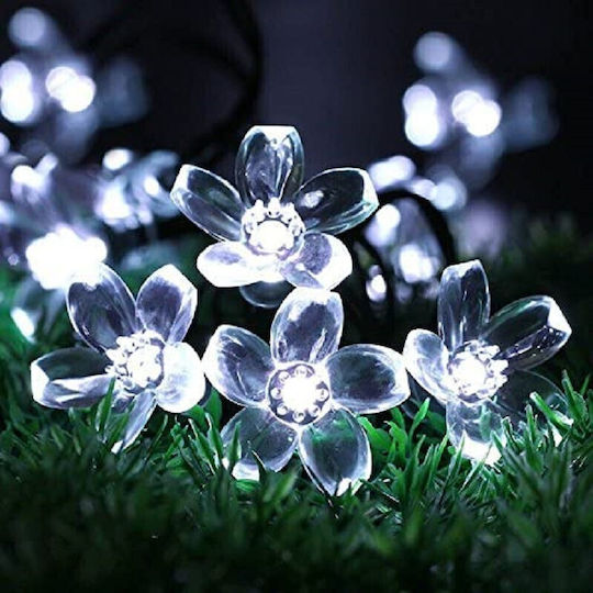 Solar Light Flower Cold White with Photocell IP67