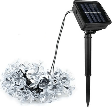 Solar Light Flower Cold White with Photocell IP67