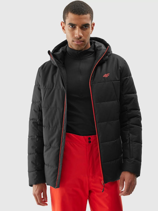 4F Herren Winter Jacke Lässig Rot