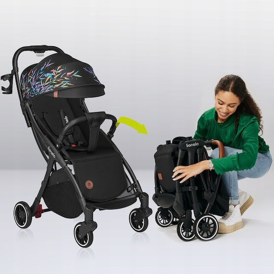 Lionelo Julie One Baby Stroller Suitable for Newborn Black Gold 6.65kg