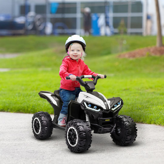 Kids Scooter Licensed Quad Electric 12 Volt White