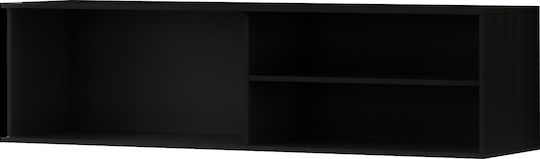 TV Stand Wooden Oriol Black L150xW40xH40cm