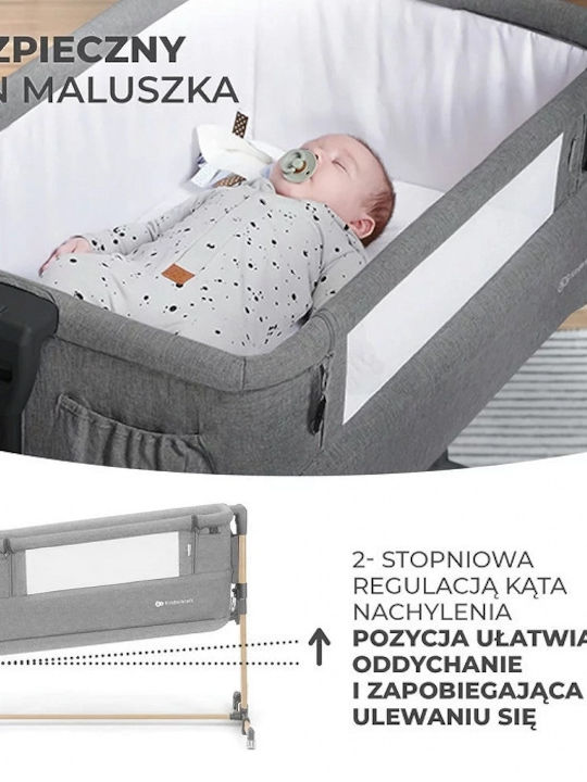 Kinderkraft Leagăn Neste Grow cu Saltea și Roți Alb