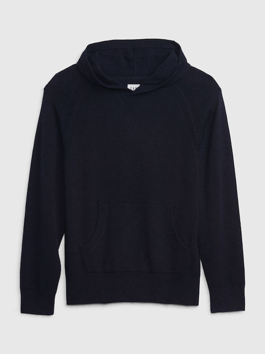 GAP Kids Sweatshirt with Hood and Pocket Navy Blue