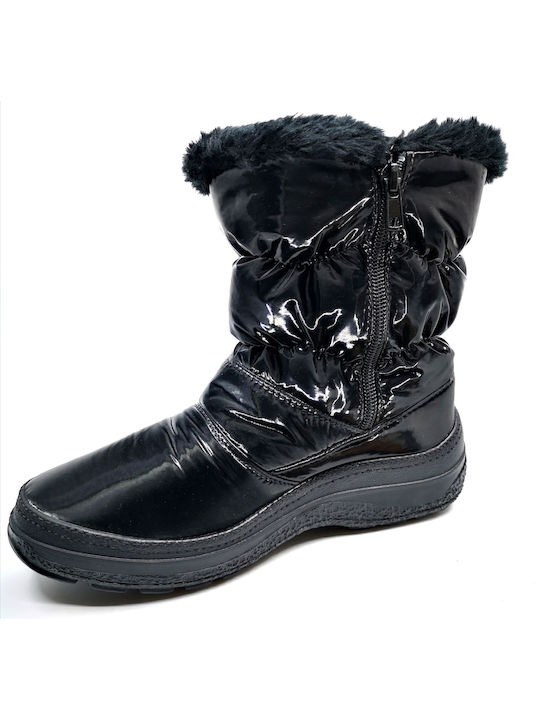 Adam's Shoes Women's Boots Snow with Fur Black