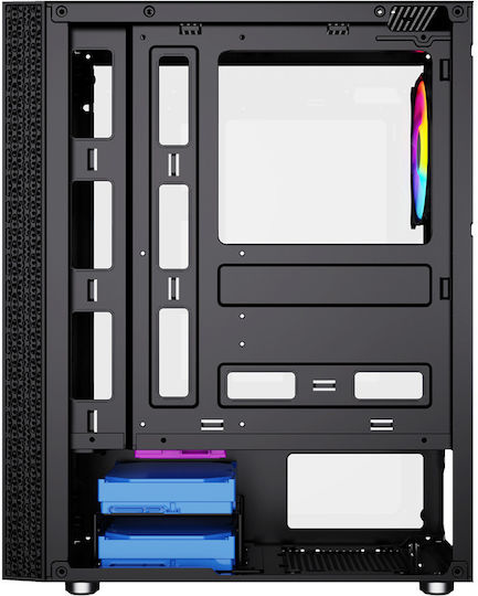 Gembird Fornax 2500 Gaming Midi Tower Κουτί Υπολογιστή με RGB Φωτισμό Μαύρο