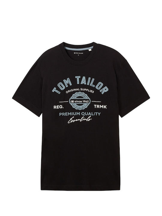 Tom Tailor Men's Short Sleeve T-shirt BLACK