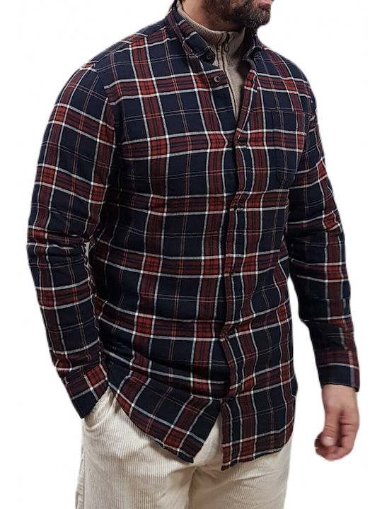 Jack & Jones Men's Shirt Long Sleeve Checked Blue