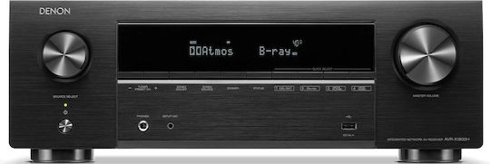 Denon AVR-X1800H Home Cinema Amplifier 4K/8K 7.2 Channels 80W/8Ω 175W/6Ω with HDR and Dolby Atmos Black
