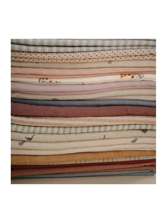 Mushie Πάνα Αγκαλιάς από Μουσελίνα Caramel 120x120εκ.