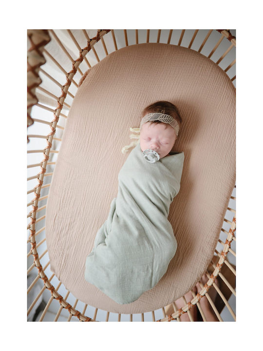 Mushie Baby Bettlaken Für Wiege Baumwolle Angepasst Rosa 40x100cm
