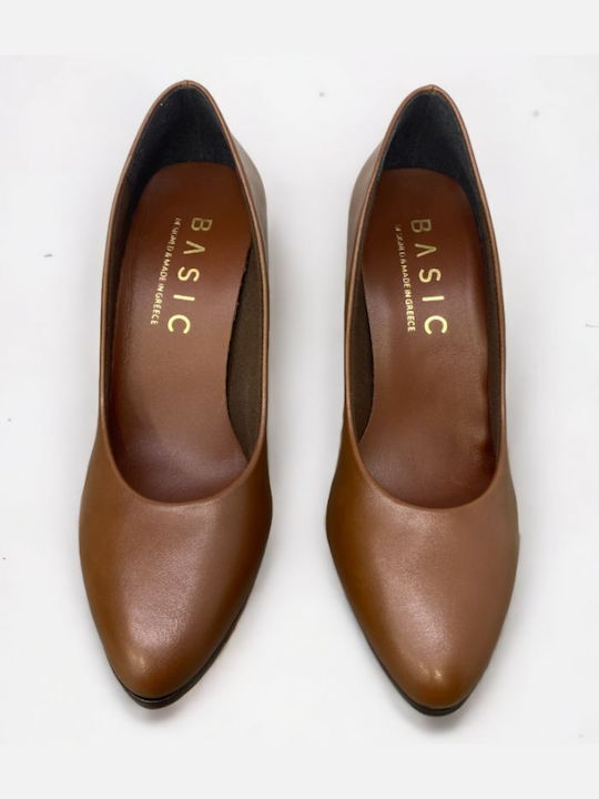 Basic Tabac Brown Heels