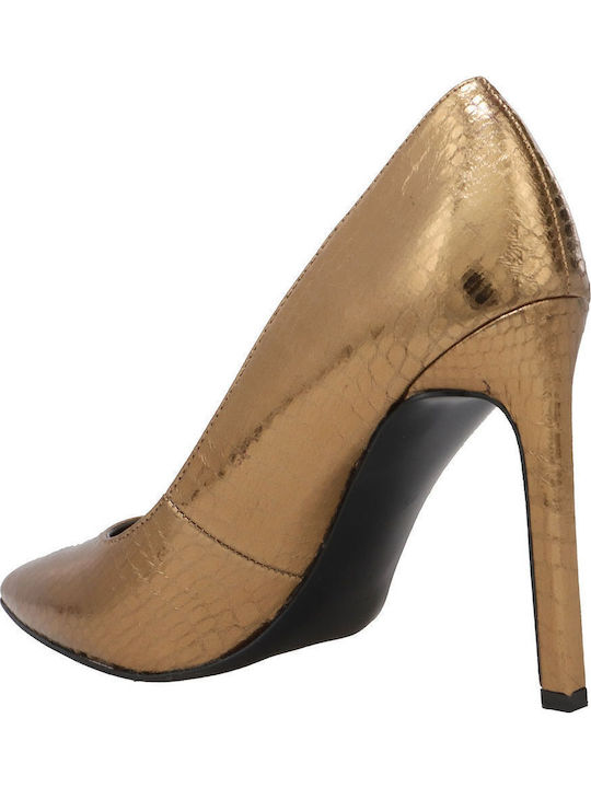 Brown Glitter Heels